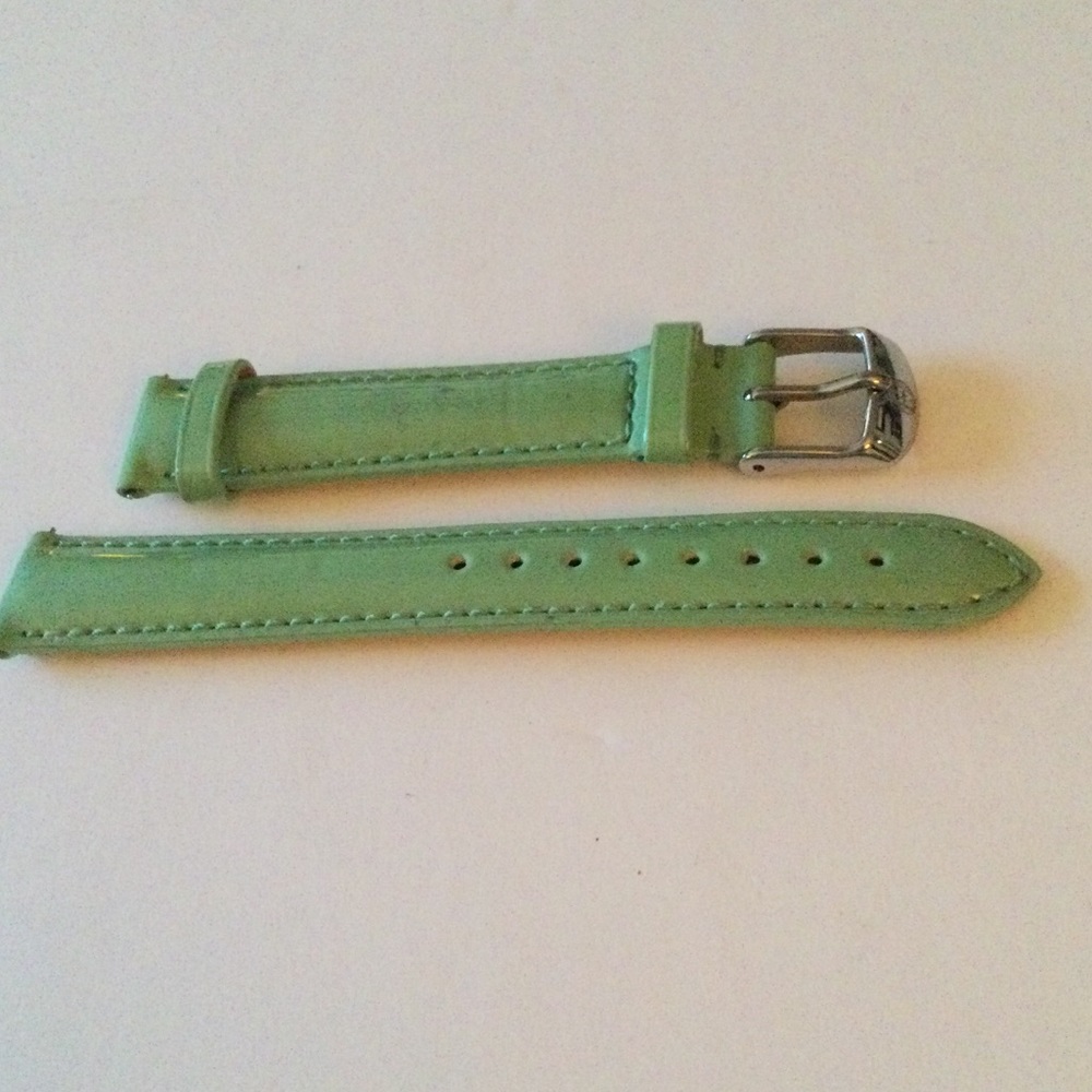 MICHELE MS16AA050448 GREEN PATENT LEATHER 16mm WATCH STRAP